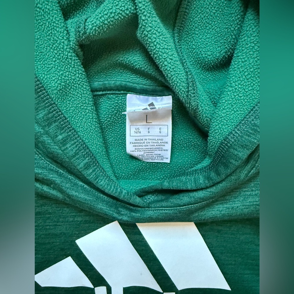 Adidas Kids Forest Green Hoodie - Picture 2 of 2